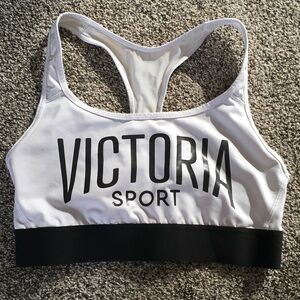 Victoria's Secret White and Black Sports Bra